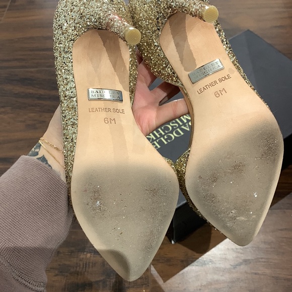 Badgley Mischka glitter heels - Picture 2 of 4